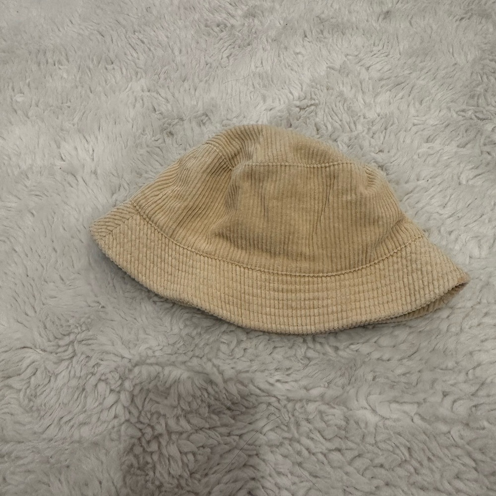 Light Beige Corduroy Bucket Hat